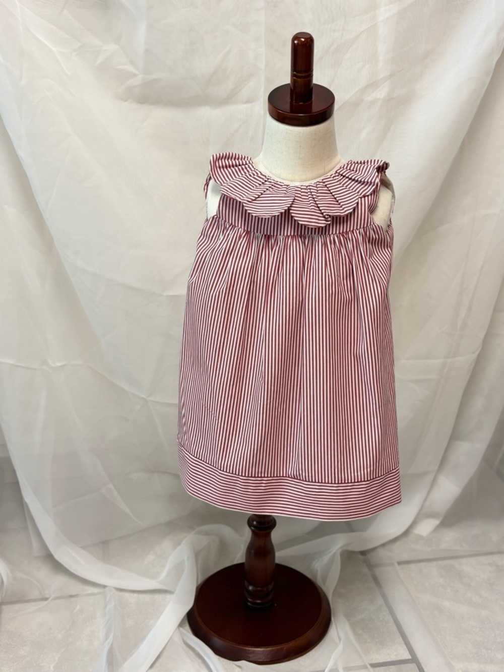 Edgehill Collection Dress Red & White Striped